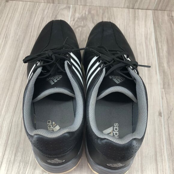 Adidas Golf Shoes Mens 8 Traxion Black Leather Lace Up Soft Spike Cleats main image 5